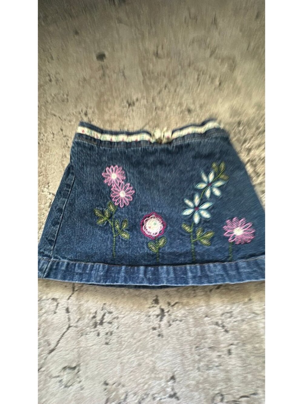 lands end denim‎ mini skort size 4